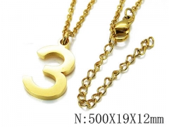 HY Wholesale 316L Stainless Steel Font Necklace-HY79N0119NQ