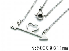 HY Wholesale 316L Stainless Steel Font Necklace-HY54N0349KE
