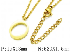 HY Wholesale 316L Stainless Steel Font Necklace-HY79N0072MLE