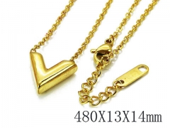 HY Wholesale 316L Stainless Steel Font Necklace-HY93N0080MA