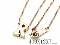 HY Wholesale 316L Stainless Steel Font Necklace-HY93N0070MC