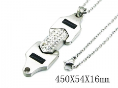 HY Stainless Steel 316L CZ Necklaces-HY64N0027HHW