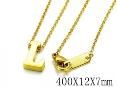 HY Wholesale 316L Stainless Steel Font Necklace-HY93N0038LS