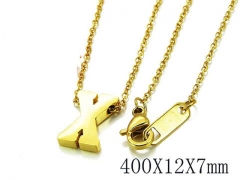 HY Wholesale 316L Stainless Steel Font Necklace-HY93N0050LW