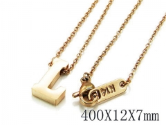 HY Wholesale 316L Stainless Steel Font Necklace-HY93N0064MG