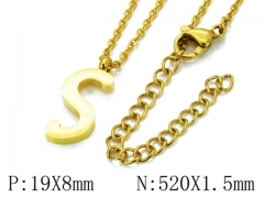 HY Wholesale 316L Stainless Steel Font Necklace-HY79N0076MLS