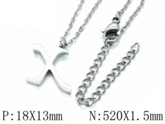 HY Wholesale 316L Stainless Steel Font Necklace-HY79N0055KX