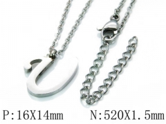 HY Wholesale 316L Stainless Steel Font Necklace-HY79N0052KU