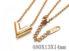 HY Wholesale 316L Stainless Steel Font Necklace-HY93N0081NA