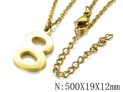 HY Wholesale 316L Stainless Steel Font Necklace-HY79N0124NG