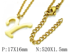 HY Wholesale 316L Stainless Steel Font Necklace-HY79N0082MLY
