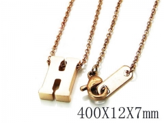HY Wholesale 316L Stainless Steel Font Necklace-HY93N0060MA