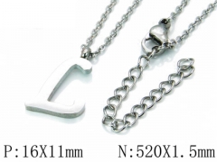 HY Wholesale 316L Stainless Steel Font Necklace-HY79N0043KR