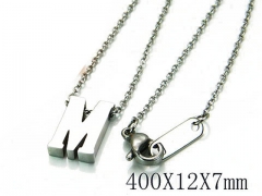HY Wholesale 316L Stainless Steel Font Necklace-HY93N0013JLR