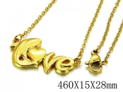 HY Wholesale 316L Stainless Steel Lover Necklace-HY54N0418LD