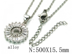 HY Wholesale 316L Stainless Steel Font Necklace-HY54N0428NE