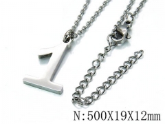 HY Wholesale 316L Stainless Steel Font Necklace-HY79N0107LT