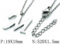 HY Wholesale 316L Stainless Steel Font Necklace-HY79N0044KV