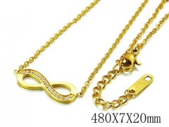HY Stainless Steel 316L CZ Necklaces-HY93N0157HHG