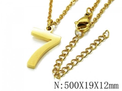 HY Wholesale 316L Stainless Steel Font Necklace-HY79N0123ND