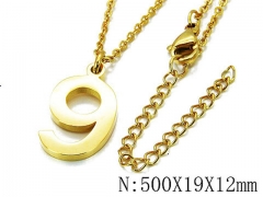 HY Wholesale 316L Stainless Steel Font Necklace-HY79N0125NS