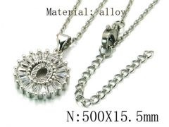 HY Wholesale 316L Stainless Steel Font Necklace-HY54N0440NE