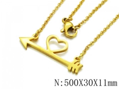 HY Wholesale 316L Stainless Steel Lover Necklace-HY54N0350LE
