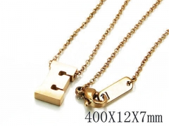 HY Wholesale 316L Stainless Steel Font Necklace-HY93N0057ME