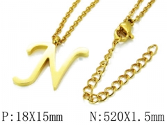 HY Wholesale 316L Stainless Steel Font Necklace-HY79N0071MLS