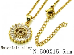 HY Wholesale 316L Stainless Steel Font Necklace-HY54N0468NQ