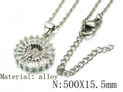 HY Wholesale 316L Stainless Steel Font Necklace-HY54N0448NW
