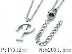 HY Wholesale 316L Stainless Steel Font Necklace-HY79N0047KF