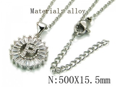 HY Wholesale 316L Stainless Steel Font Necklace-HY54N0441NT