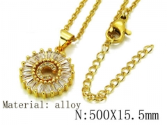HY Wholesale 316L Stainless Steel Font Necklace-HY54N0454NC