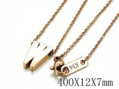 HY Wholesale 316L Stainless Steel Font Necklace-HY93N0075MF