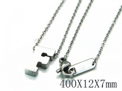 HY Wholesale 316L Stainless Steel Font Necklace-HY93N0006JLV