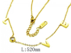 HY Wholesale 316L Stainless Steel Lover Necklace-HY93N0233HCC