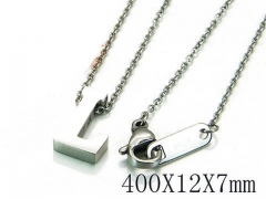 HY Wholesale 316L Stainless Steel Font Necklace-HY93N0012JLE