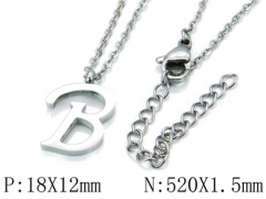 HY Wholesale 316L Stainless Steel Font Necklace-HY79N0033KY