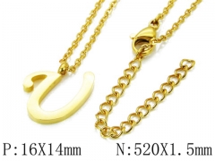 HY Wholesale 316L Stainless Steel Font Necklace-HY79N0078MLU