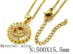 HY Wholesale 316L Stainless Steel Font Necklace-HY54N0473NV