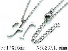 HY Wholesale 316L Stainless Steel Font Necklace-HY79N0039KQ