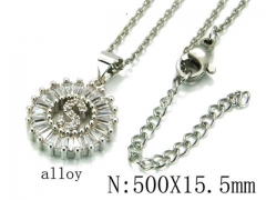 HY Wholesale 316L Stainless Steel Font Necklace-HY54N0444NS