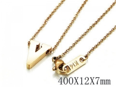HY Wholesale 316L Stainless Steel Font Necklace-HY93N0074MF
