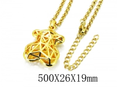 HY Stainless Steel 316L Necklaces (Bear Style)-HY90N0159IRR