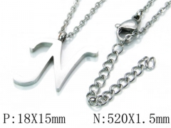 HY Wholesale 316L Stainless Steel Font Necklace-HY79N0045KX