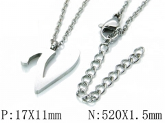 HY Wholesale 316L Stainless Steel Font Necklace-HY79N0053KV