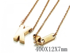 HY Wholesale 316L Stainless Steel Font Necklace-HY93N0063MF