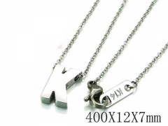 HY Wholesale 316L Stainless Steel Font Necklace-HY93N0011JLR