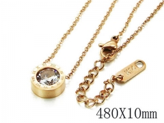 HY Stainless Steel 316L CZ Necklaces-HY93N0152OLQ